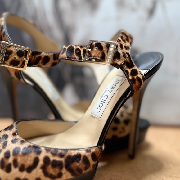 Jimmy Choo  Leopard print Heels  39 1/2 - Picture 8 of 10